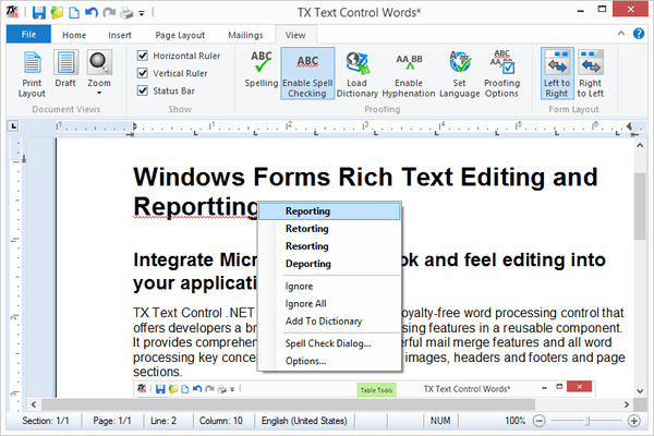 TX Text Control .NET for Windows Forms Professional-TX Text Control ...